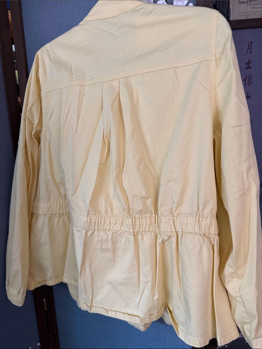 Lane Bryant Pale Yellow Drawstring Waist Utility Jacket - Picture 5 of 6